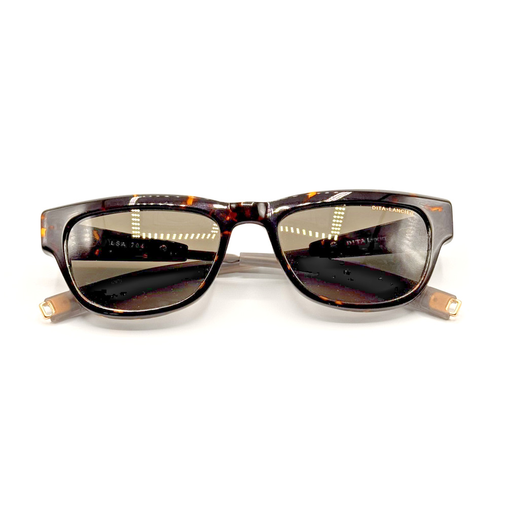Dita Lancier Sunglasses DLS704-A-03 Tortoise Black Gunmetal Frame Green Air Lens
